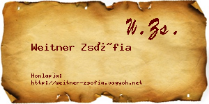 Weitner Zsófia névjegykártya
